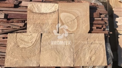 Песчаник желтый с разводами плитка