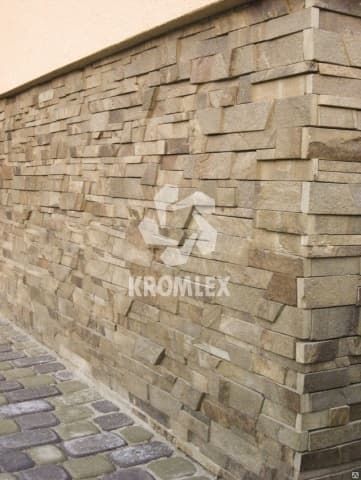 Песчаник серо-зеленый плитка соломка/полоска "Римская кладка"