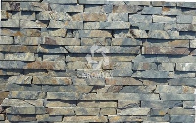 Песчаник серо-голубой плитка соломка/полоска "Римская кладка"