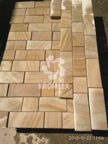 Песчаник желтый плитка шлифованная с фаской