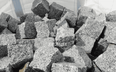 Гранитная брусчатка колотая Мансуровское КШК (камень штучный колотый)