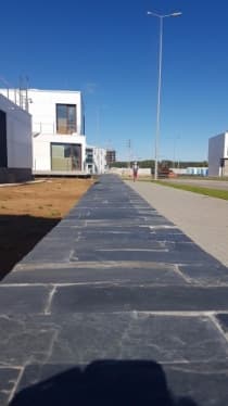 Плитка тротуарная из сланец графитовый (серо-черный) 5,0-6,0см