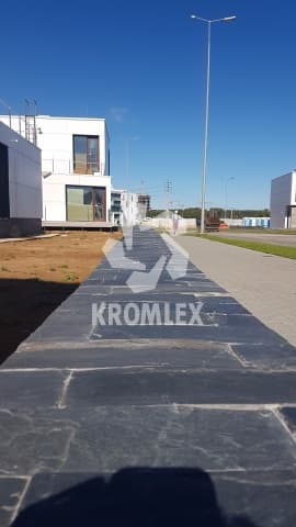 Сланец графитовый (серо-черный) плитка тротуарная 20-30 мм