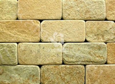 Златолит желтый брусчатка галтованная 100х200 мм