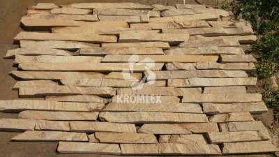 Песчаник песочный/бежевый плитка горбушка/торец