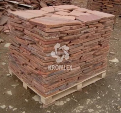 Песчаник серо-зеленый обожженный галтованный