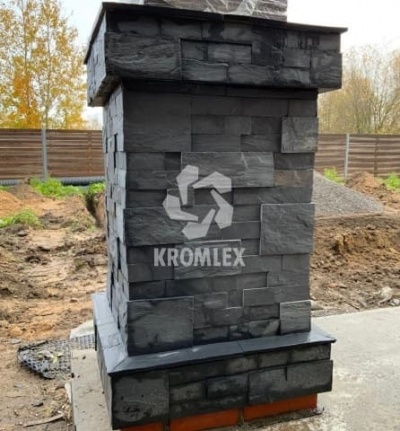 Сланец графитовый (серо-черный) плитка 150х220 мм