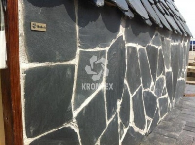 Сланец графитовый (серо-черный) рваный край 15-40 мм