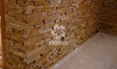 Златолит желтый плитка соломка/полоска "Римская кладка"