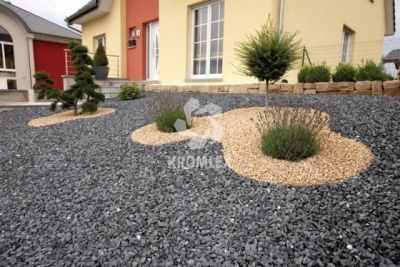 Крошка порфирит разной фракции (Сегежский базальт)