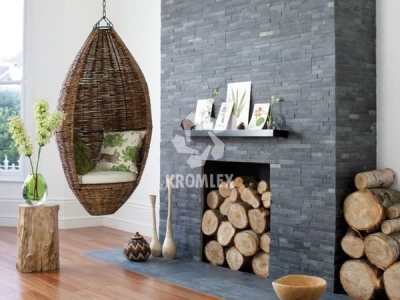 Сланец натуральный 3D-панель на сетке 300х600х4-7мм