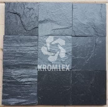 Сланец графитовый (серо-черный) плитка 200х200 мм