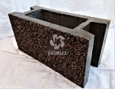 Блок цокольный 400х200х170мм фактура ПИТЕРСКИЙ ГРАВИЙ