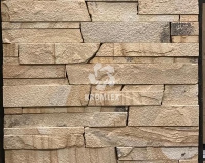 Песчаник желтый с разводами под дерево соломка/полоска