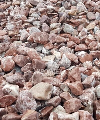 Крошка мраморная розовая галтованная