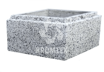 Блок для столба забора 400x400x200 мм 